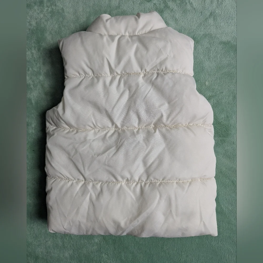 Old Navy Cream White Puffer Vest Infant 6-12 month